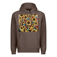 Coffee America flag sunflower star tumbler Premium Hoodie - HowdyJamesFarm
