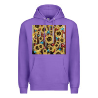Purple America flag sunflower star tumbler Premium Hoodie - HowdyJamesFarm