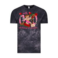 Cloud Black with god all things are possible Vintage Tee - NancyCooperArtShop