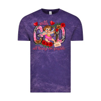 Cloud Purple with god all things are possible Vintage Tee - NancyCooperArtShop
