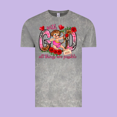 With God All Things Are Possible Vintage Tee Designed By Nancycooperartshop