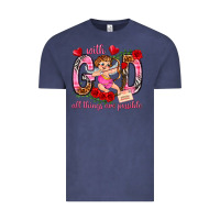 Vintage Denim with god all things are possible Vintage Tee - NancyCooperArtShop