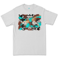 Western Cowhide Turquoise And Wood Background Premium Tee | Teevron