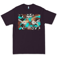 Plum western cowhide turquoise and wood background Premium Tee - Artiststas