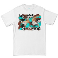 White western cowhide turquoise and wood background Premium Tee - Artiststas