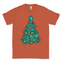 Copper christmas tree with gemstones Classic Tee - MaliasSmallBusiness
