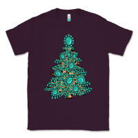 Plum christmas tree with gemstones Classic Tee - MaliasSmallBusiness