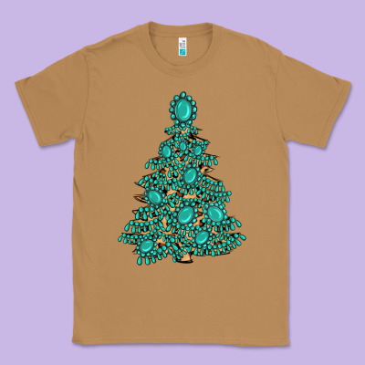 Christmas Tree With Gemstones Classic Tee Designed By Maliassmallbusiness