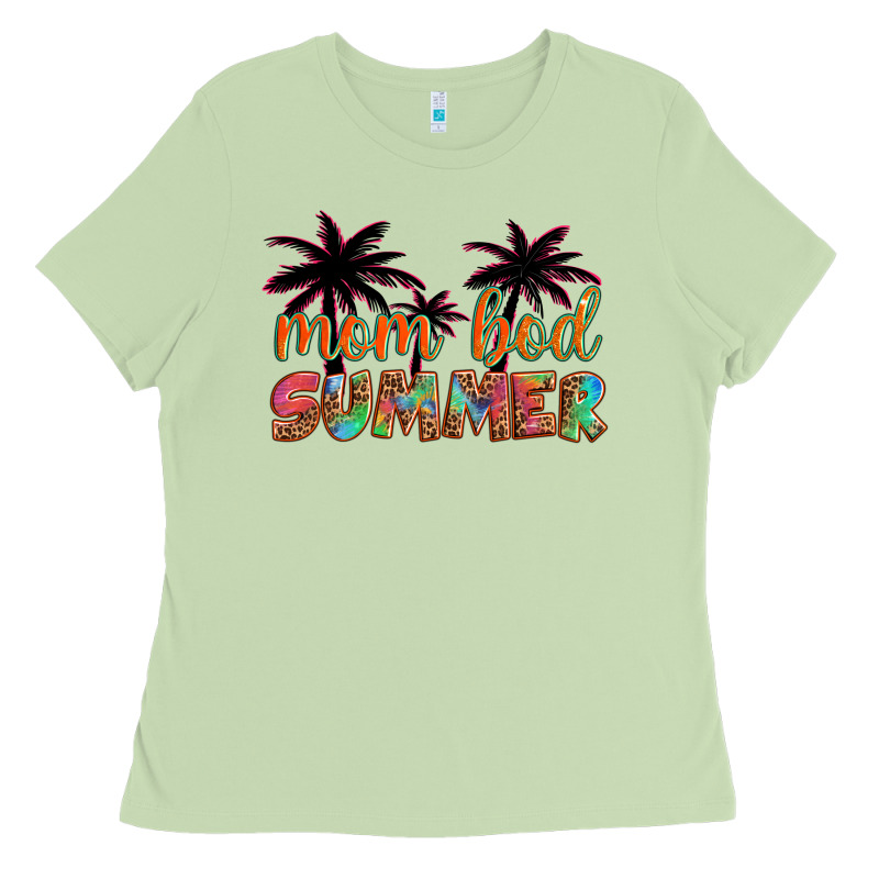 Mom Bod Summer With Palms Ladies Tee by Artiststas | Teevron