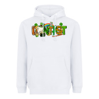 White St. Patrick's Day Dentist Heavyweight Hoodie - CowGirlArtShop