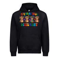 Black Its Okay To Be Different Urban Hoodie - CowhideDigitalArt