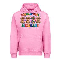Fuchsia Pink Its Okay To Be Different Urban Hoodie - CowhideDigitalArt