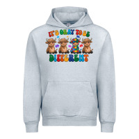 Heather Grey Its Okay To Be Different Urban Hoodie - CowhideDigitalArt