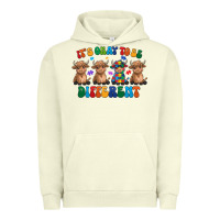 Pigment Pistachio Its Okay To Be Different Urban Hoodie - CowhideDigitalArt