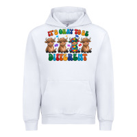 White Its Okay To Be Different Urban Hoodie - CowhideDigitalArt