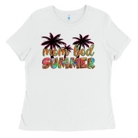 Mom Bod Summer With Palms Ladies Tee | Teevron