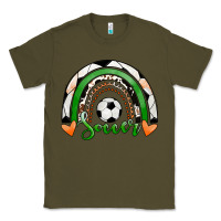 Army Green Soccer Rainbow Classic Tee - RanaPortraitStore