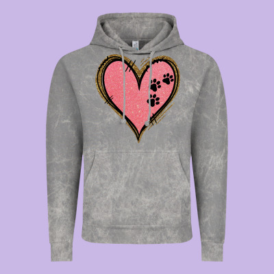 Pink Glitter Heart Vintage Hoodie Designed By Jasminsmagicworld