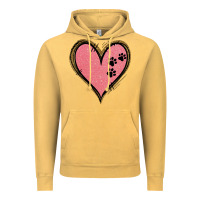 Vintage Mustard Pink Glitter Heart Vintage Hoodie - Jasminsmagicworld