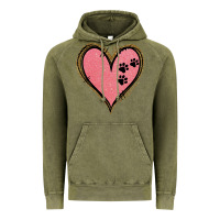 Vintage Olive Pink Glitter Heart Vintage Hoodie - Jasminsmagicworld