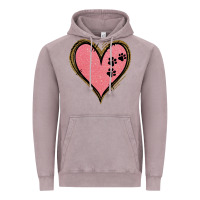 Vintage Zinc Pink Glitter Heart Vintage Hoodie - Jasminsmagicworld