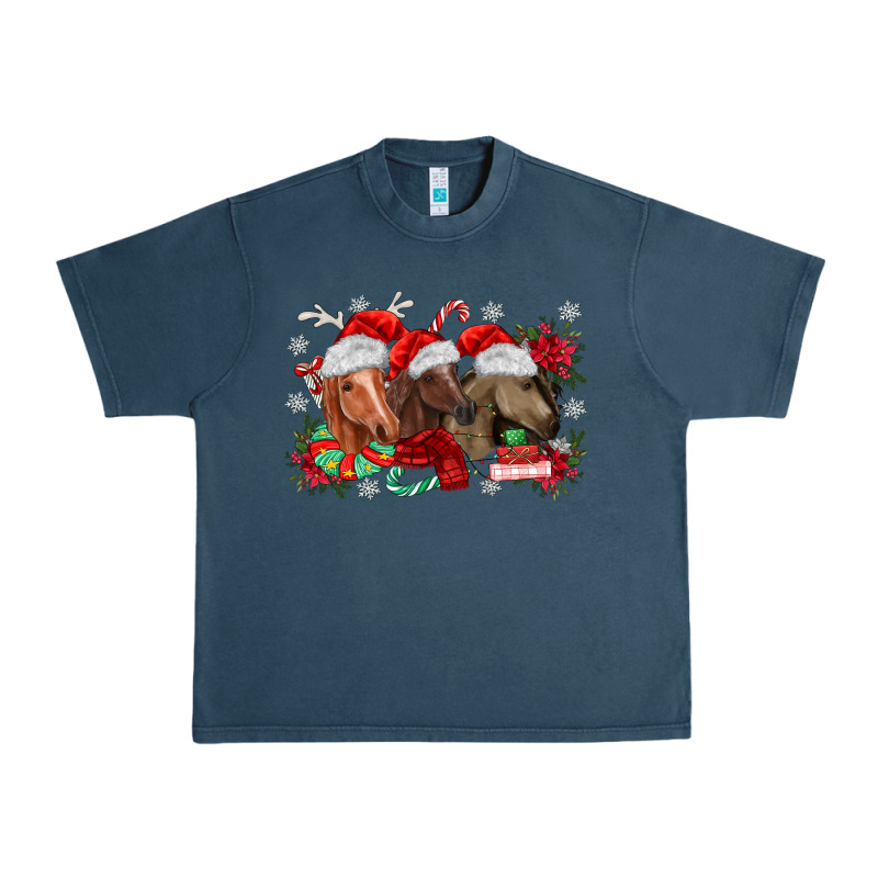 Christmas Horses Urban Heavy Tee by MaliasSmallBusiness | Teevron