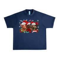 Navy christmas horses Urban Heavy Tee - MaliasSmallBusiness