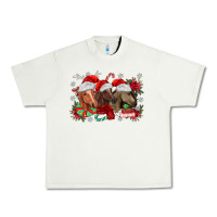 Pistachio christmas horses Urban Heavy Tee - MaliasSmallBusiness