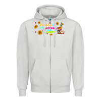 Dove Grey fueled by ıced coffee and anxiety Zipper Hoodie - TumblerDesignByShophia