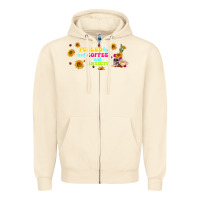 Sandshell fueled by ıced coffee and anxiety Zipper Hoodie - TumblerDesignByShophia