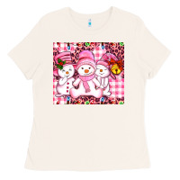 Bone pink snowgirls Ladies Tee - AdoDesignShop