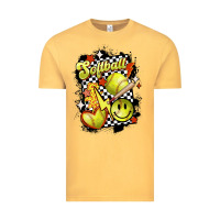 Vintage Mustard vintage softball Vintage Tee - MaliasSmallBusiness