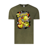 Vintage Olive vintage softball Vintage Tee - MaliasSmallBusiness