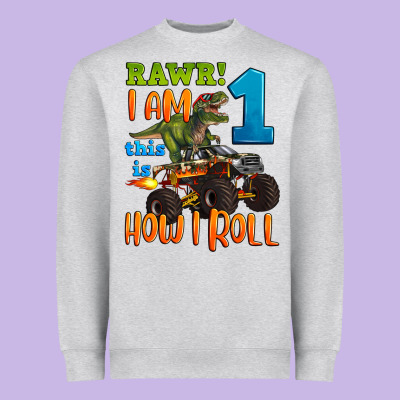 Rawr I Am One This Is How I Roll Heavyweight Sweatshirt Designed By Artiststas