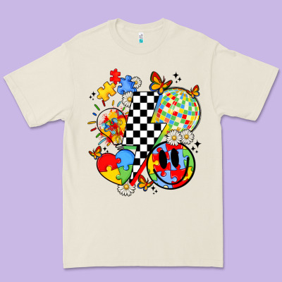 Retro Autism Awareness Premium Tee Designed By Jahusdesignshop