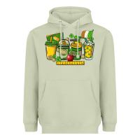 Matcha St. Patrick's Day Teacher coffee cups Heavyweight Hoodie - HowdyJamesFarm