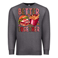 Charcoal Heather hamburger potatoes better together olivia Premium Sweatshirt - OliviaCreatesArt
