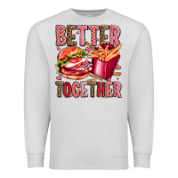 Dove Grey hamburger potatoes better together olivia Premium Sweatshirt - OliviaCreatesArt