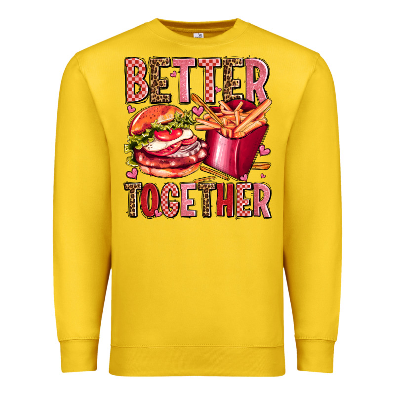 Hamburger Potatoes Better Together Olivia Premium Sweatshirt by OliviaCreatesArt | Teevron