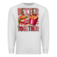 Oatmeal Heather hamburger potatoes better together olivia Premium Sweatshirt - OliviaCreatesArt