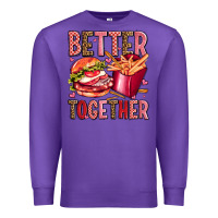 Purple hamburger potatoes better together olivia Premium Sweatshirt - OliviaCreatesArt