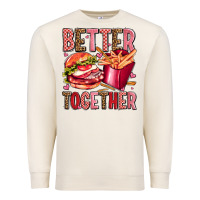 Sandshell hamburger potatoes better together olivia Premium Sweatshirt - OliviaCreatesArt