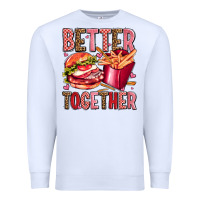 White hamburger potatoes better together olivia Premium Sweatshirt - OliviaCreatesArt