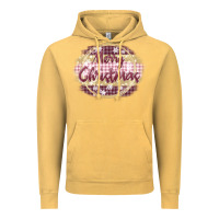 Vintage Mustard merry christmas pink Vintage Hoodie - MaliasSmallBusiness