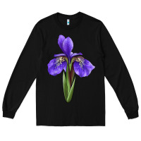 Black Iris Flower Long Sleeve Tee - LillyAllenDesigns