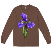 Chestnut Iris Flower Long Sleeve Tee - LillyAllenDesigns