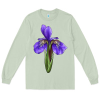 Matcha Iris Flower Long Sleeve Tee - LillyAllenDesigns