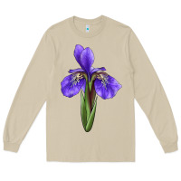 Mushroom Iris Flower Long Sleeve Tee - LillyAllenDesigns