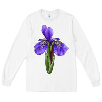 White Iris Flower Long Sleeve Tee - LillyAllenDesigns