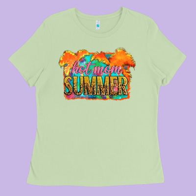 Hot Mom Summer Ladies Tee Designed By Artiststas